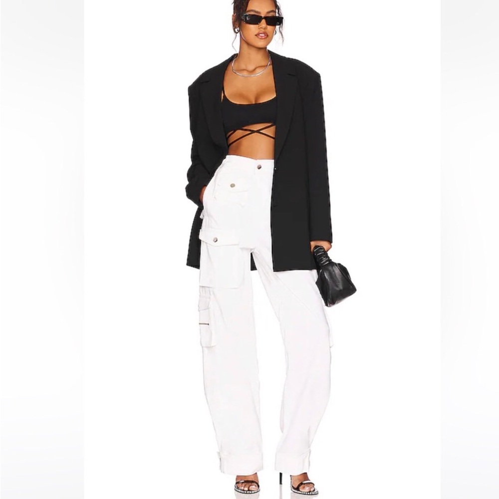 NWT EB Denim White Cargo Pants Jean Small